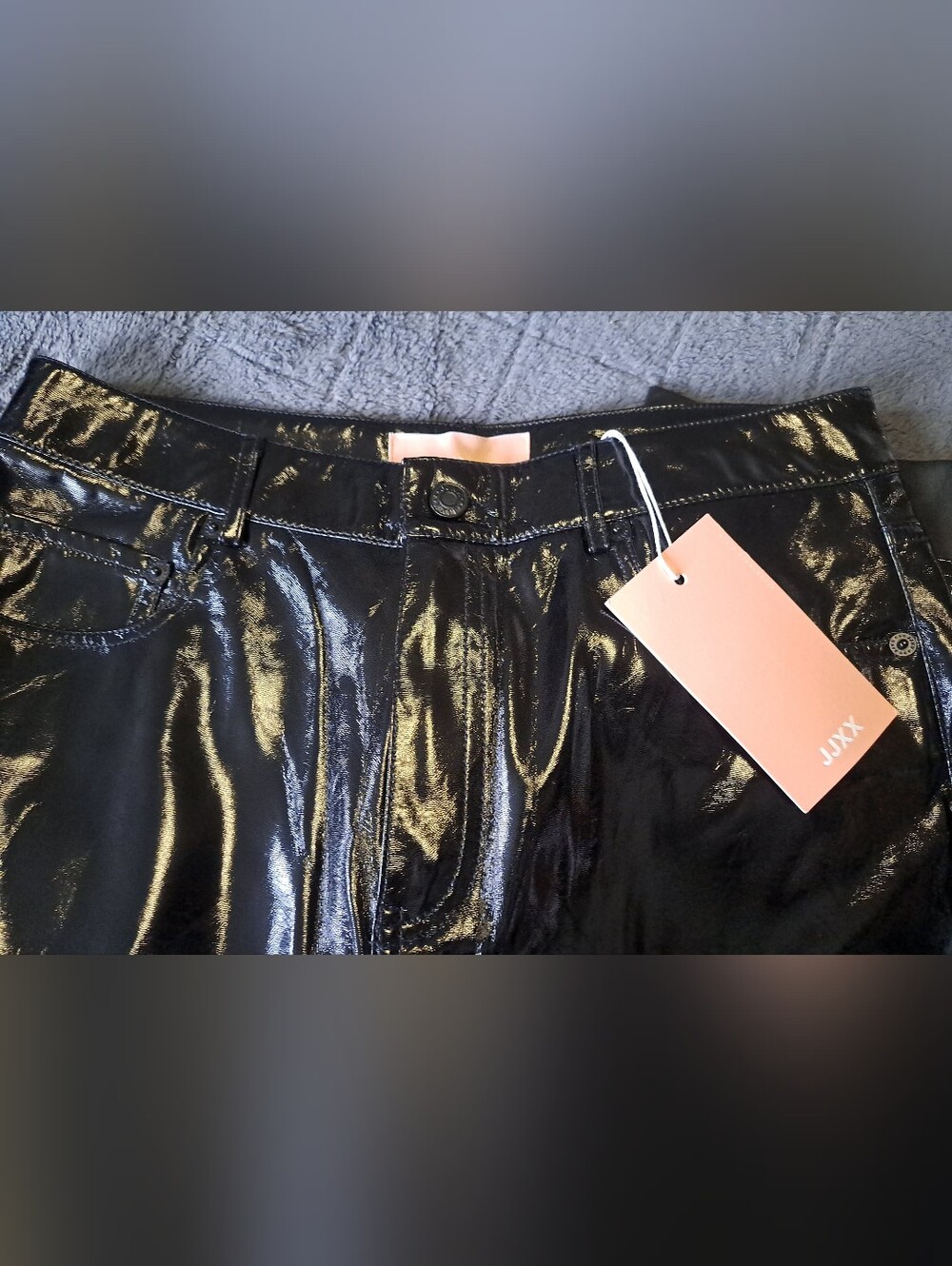 Jjxx Pants & Jumpsuits | Jjxx Berlin Black Faux Leather Slim Pants - L